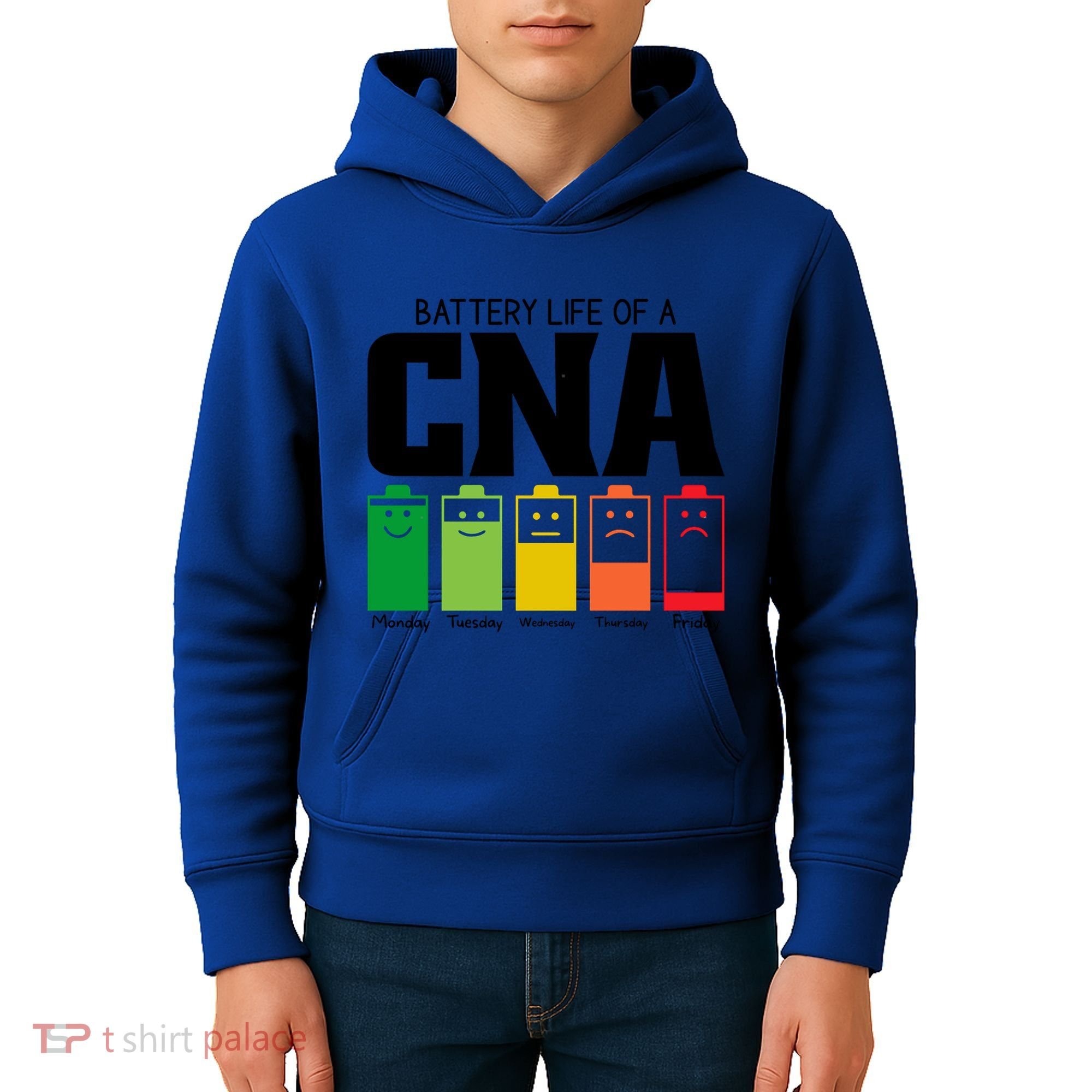 Funny Battery Life Of Cna Certified Nursing Assistant Nurse Gift Kids Hoodie