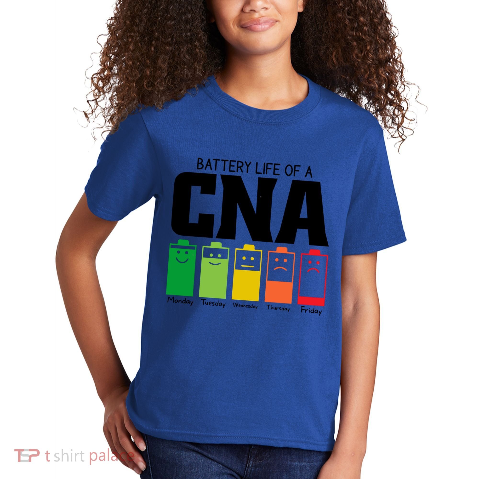 Funny Battery Life Of Cna Certified Nursing Assistant Nurse Gift Kids T-Shirt