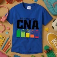 Funny Battery Life Of Cna Certified Nursing Assistant Nurse Gift Kids T-Shirt thumb 3