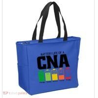 Funny Battery Life Of Cna Certified Nursing Assistant Nurse Gift Tote Bag thumb 2
