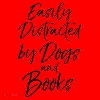 Funny Book Lover Gift Easily Distracted By Dogs And Books Gift Santa Hat thumb 1