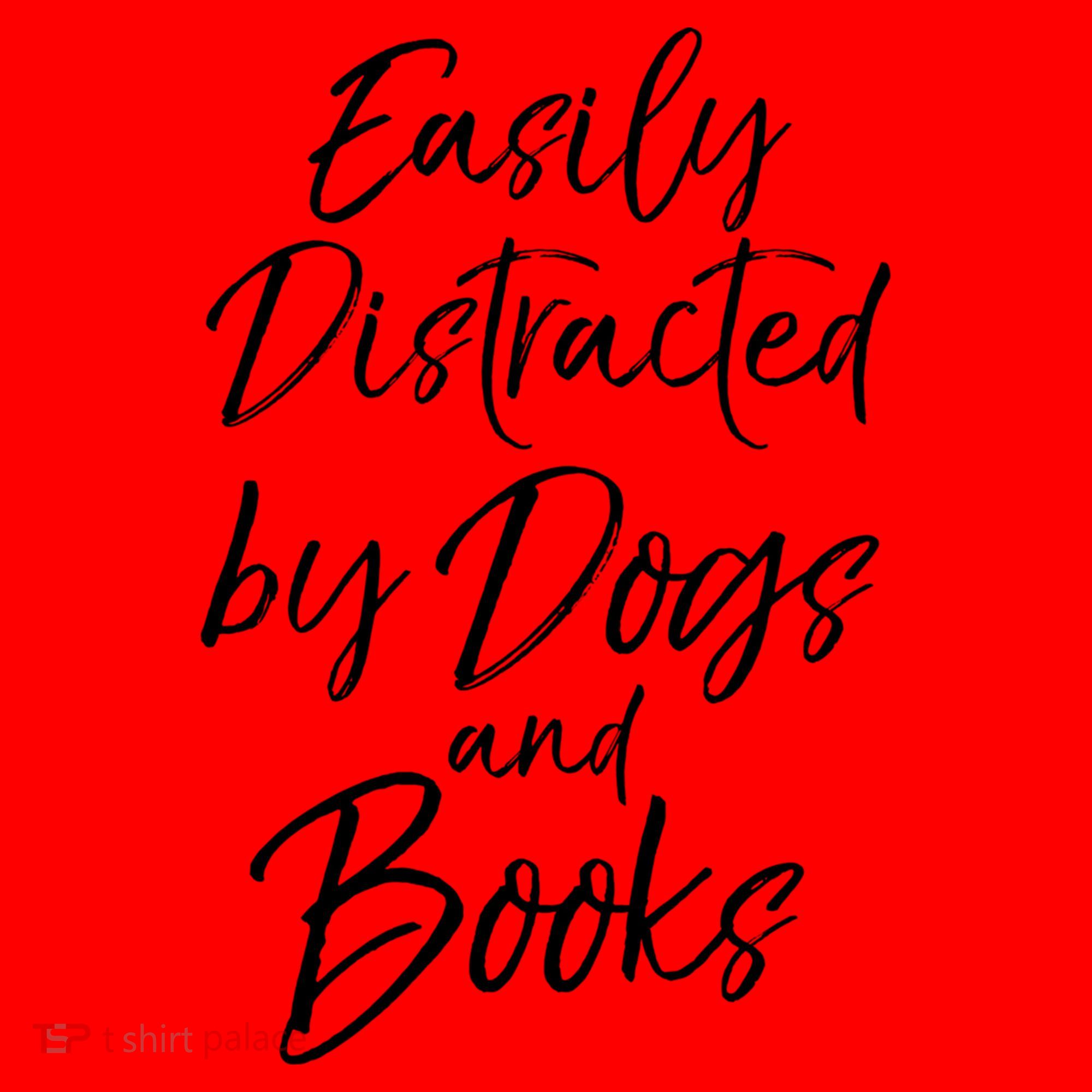 Funny Book Lover Gift Easily Distracted By Dogs And Books Gift Santa Hat