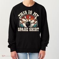 Funny Bowling Lover Bowler Retro This Is My Spare Women's Sweatshirt thumb 0