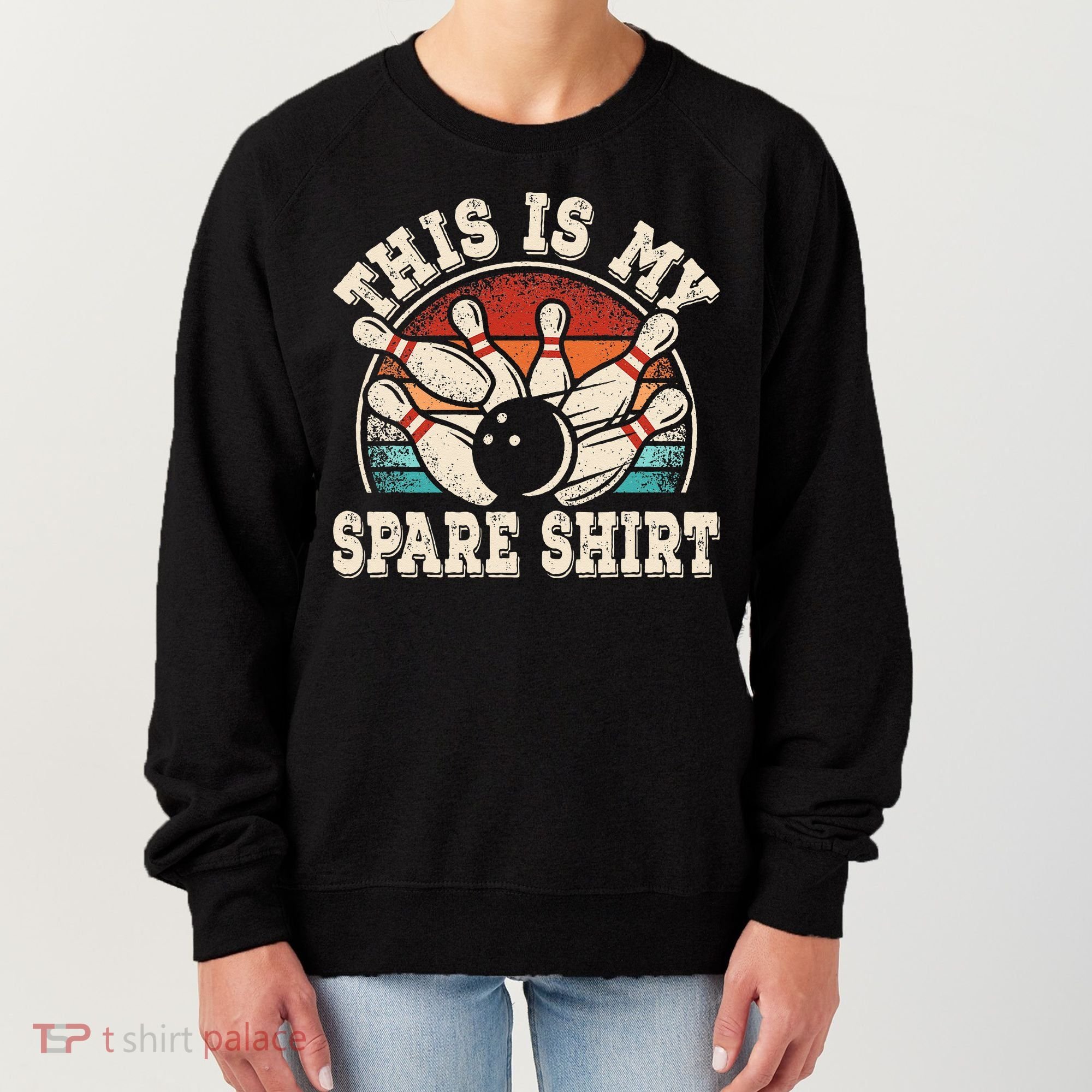 Funny Bowling Lover Bowler Retro This Is My Spare Women's Sweatshirt