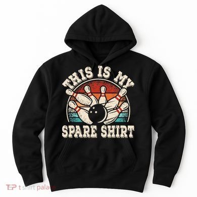 Funny Bowling Lover Bowler Retro This Is My Spare Hoodie