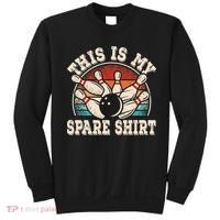 Funny Bowling Lover Bowler Retro This Is My Spare Sweatshirt thumb 0
