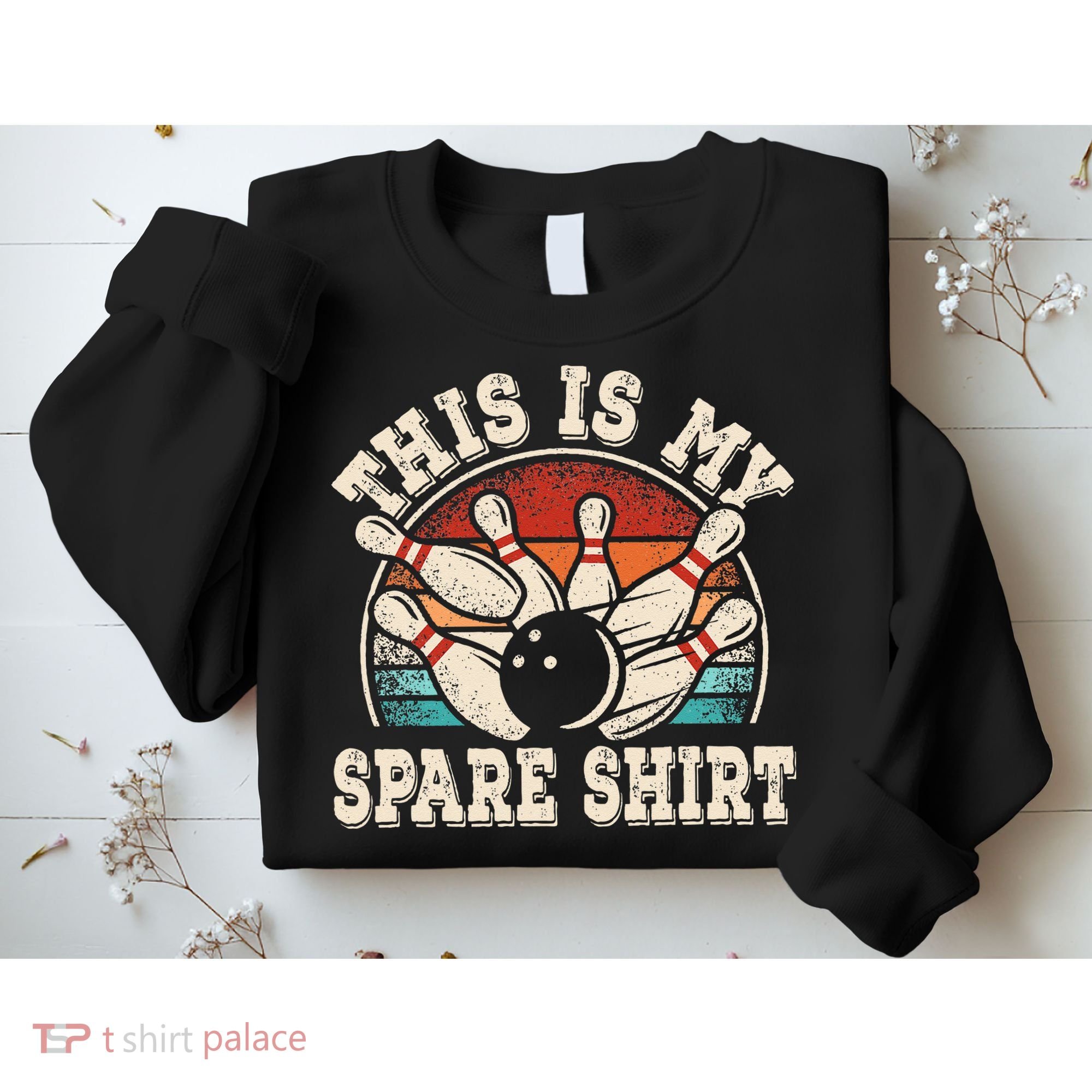 Funny Bowling Lover Bowler Retro This Is My Spare Sweatshirt