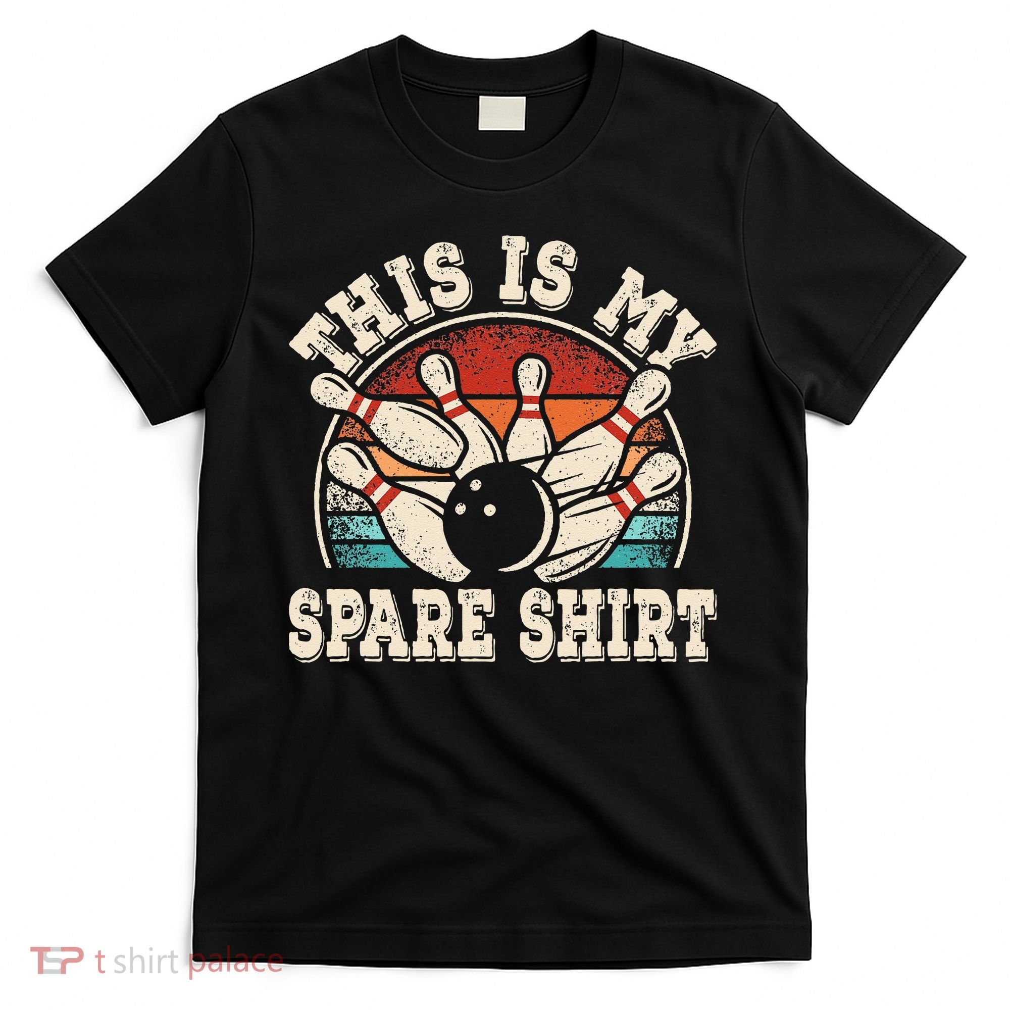 Funny Bowling Lover Bowler Retro This Is My Spare T-Shirt