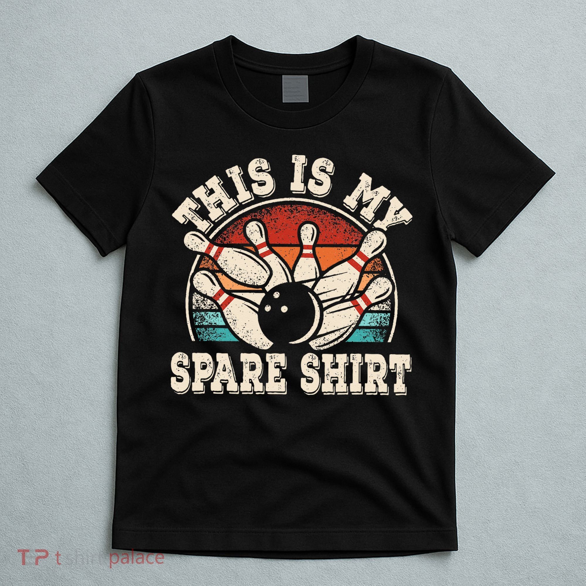 Funny Bowling Lover Bowler Retro This Is My Spare T-Shirt