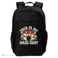 Funny Bowling Lover Bowler Retro This Is My Spare Backpack thumb 0