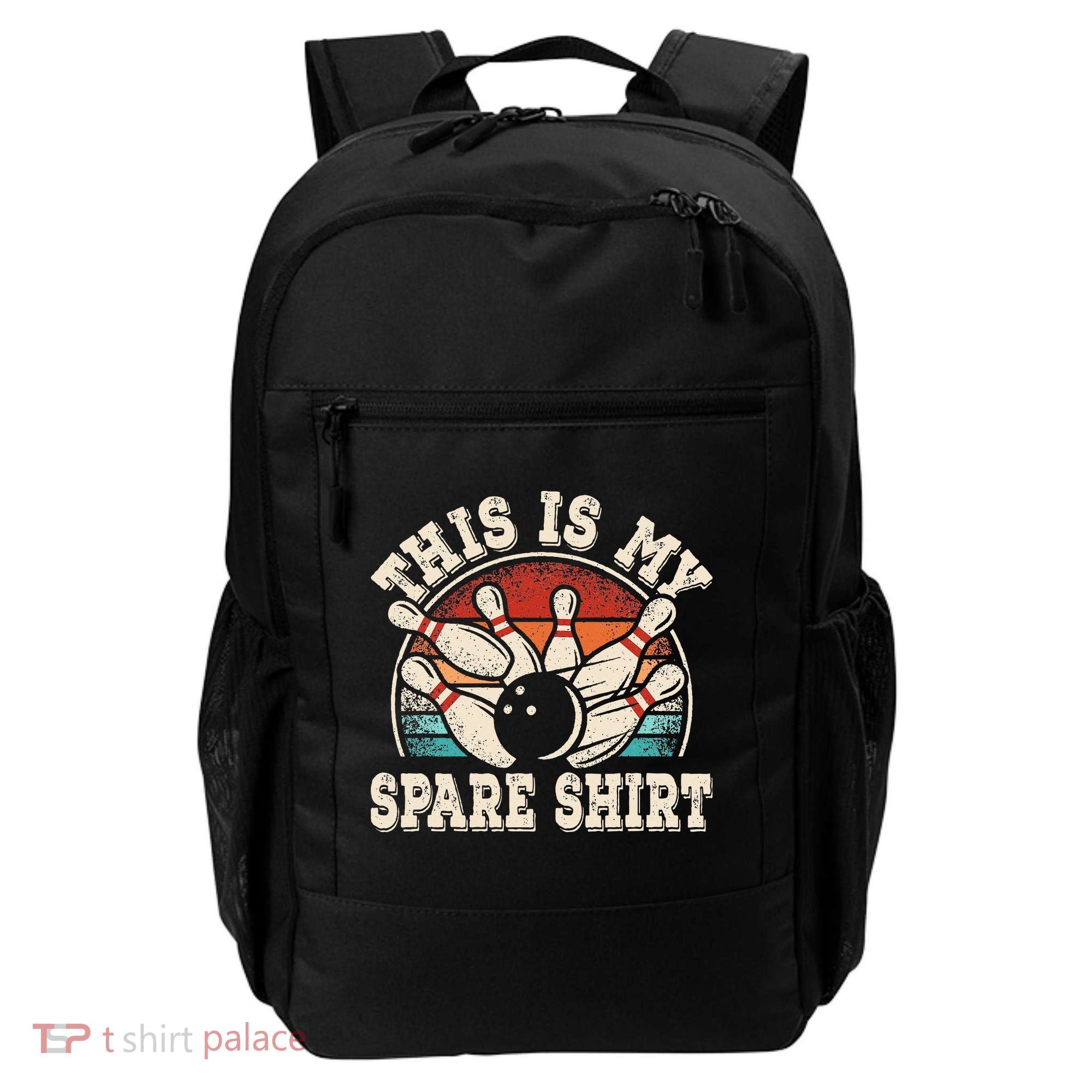 Funny Bowling Lover Bowler Retro This Is My Spare Backpack