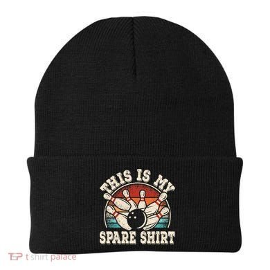Funny Bowling Lover Bowler Retro This Is My Spare Beanie