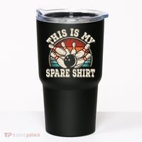 Funny Bowling Lover Bowler Retro This Is My Spare Tumbler thumb 0