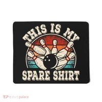 Funny Bowling Lover Bowler Retro This Is My Spare Mousepad thumb 0