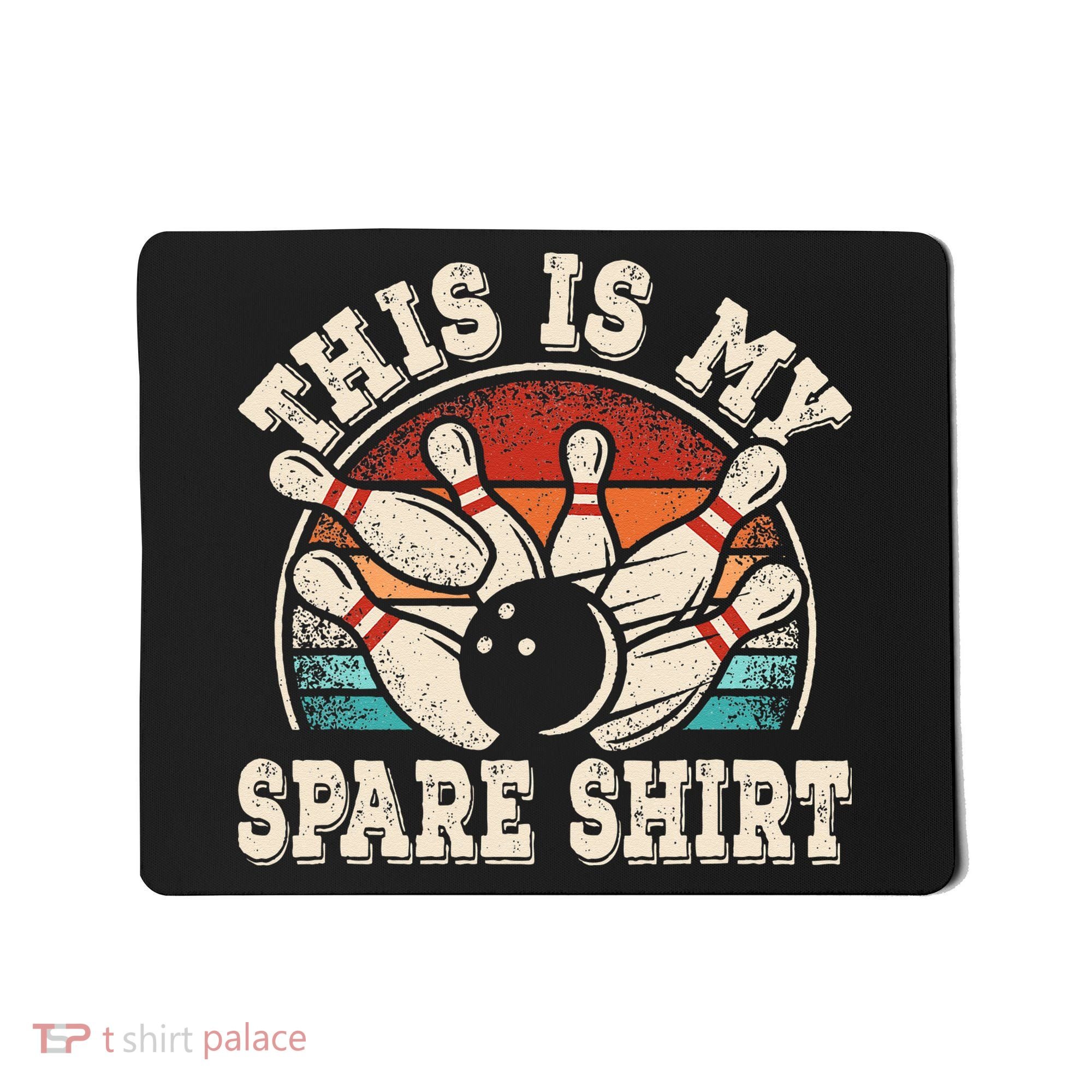 Funny Bowling Lover Bowler Retro This Is My Spare Mousepad