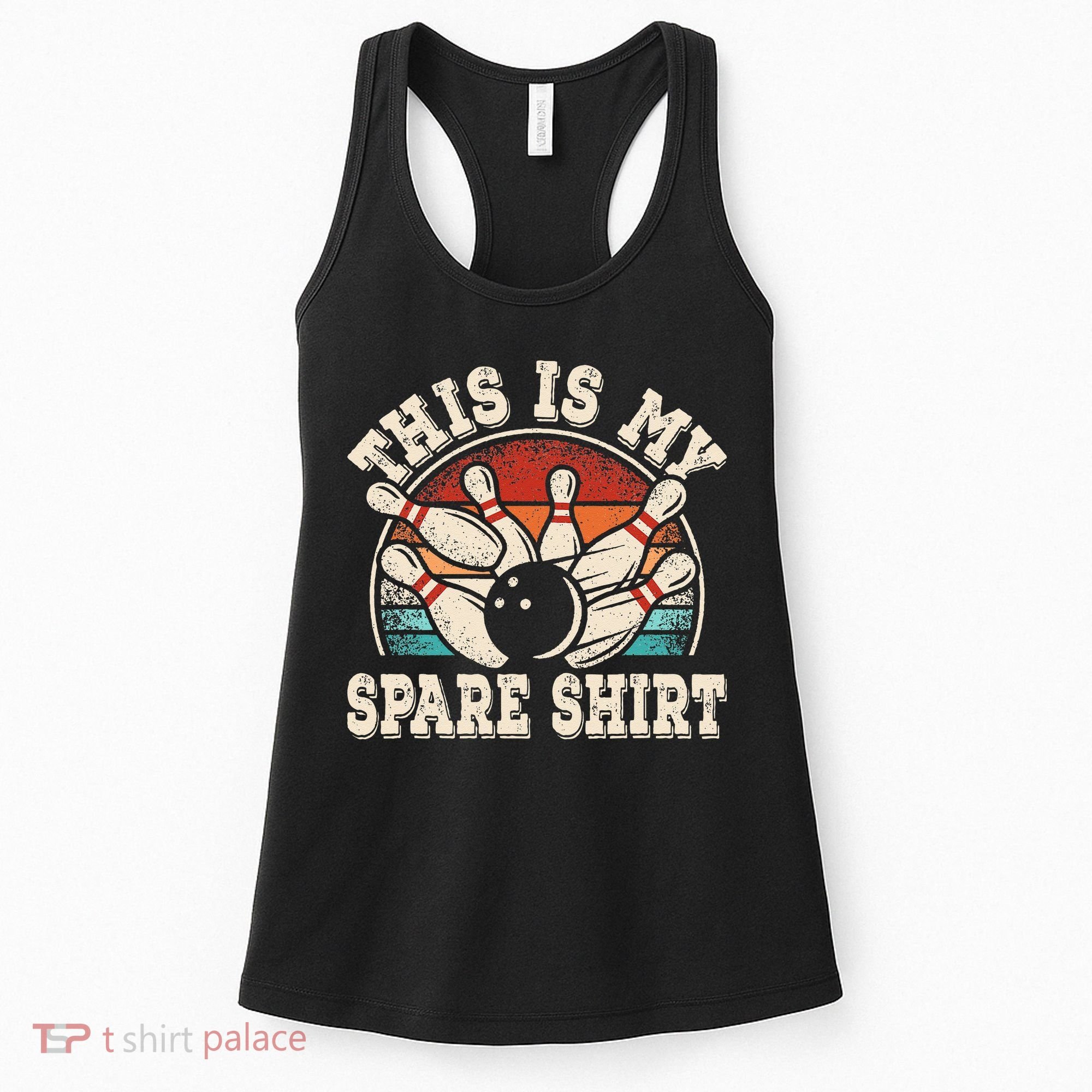 Funny Bowling Lover Bowler Retro This Is My Spare Women's Tank Top