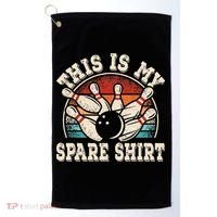 Funny Bowling Lover Bowler Retro This Is My Spare Golf Towel thumb 0