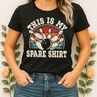 Funny Bowling Lover Bowler Retro This Is My Spare Women's T-Shirt thumb 2