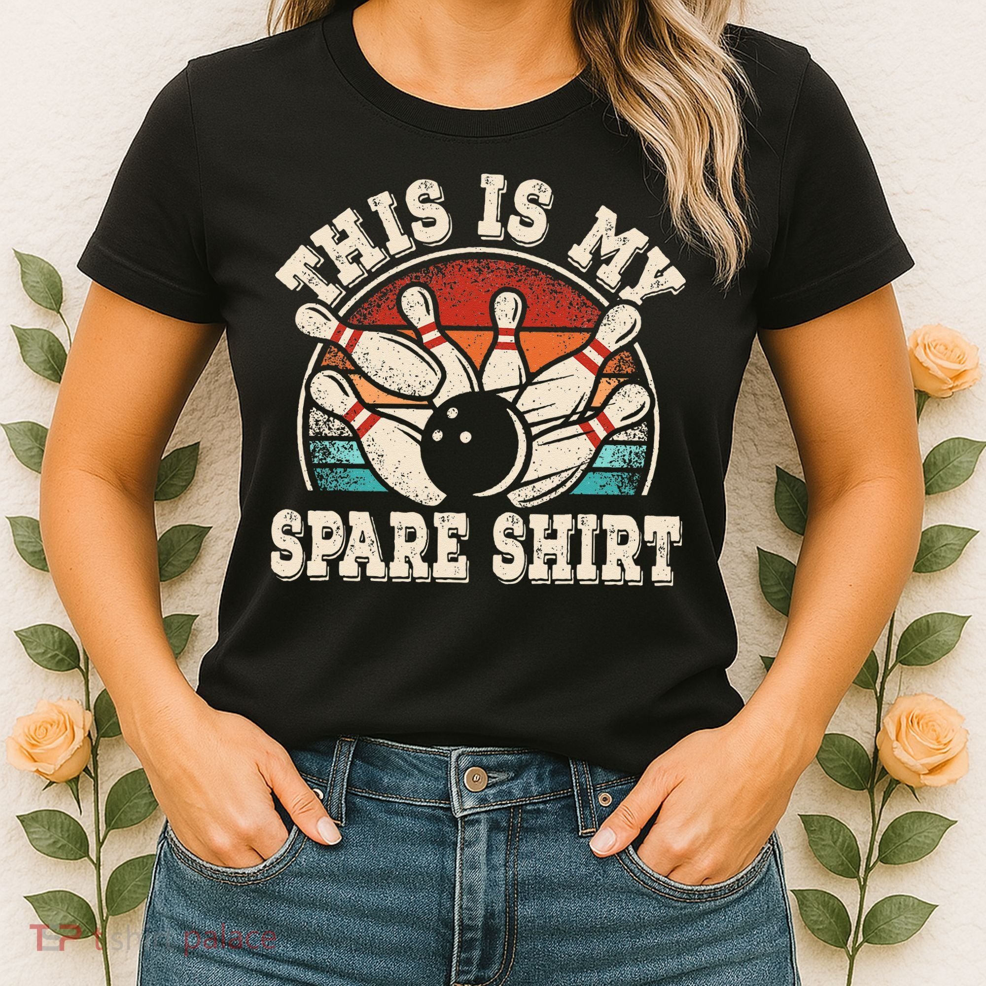 Funny Bowling Lover Bowler Retro This Is My Spare Women's T-Shirt