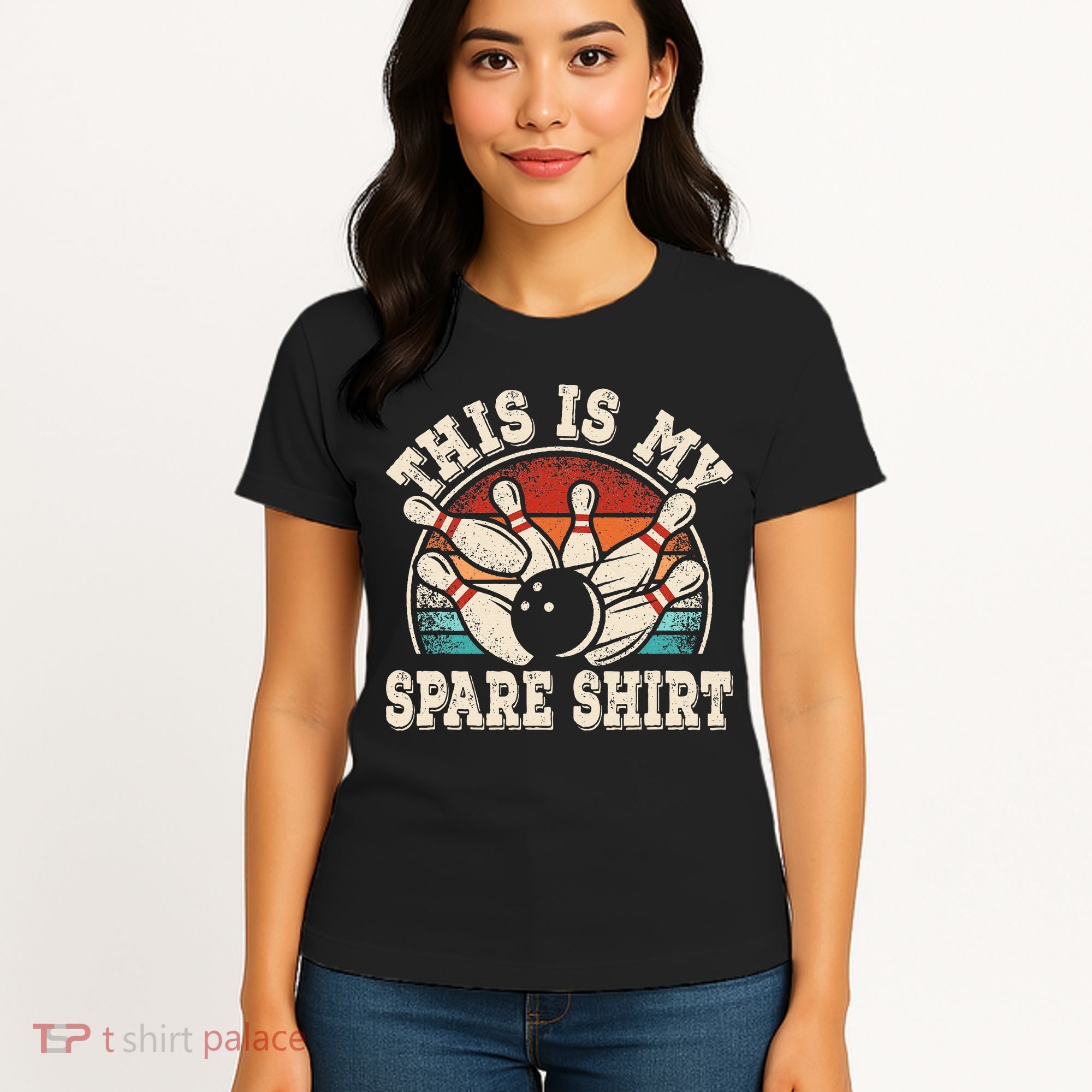 Funny Bowling Lover Bowler Retro This Is My Spare Women's T-Shirt