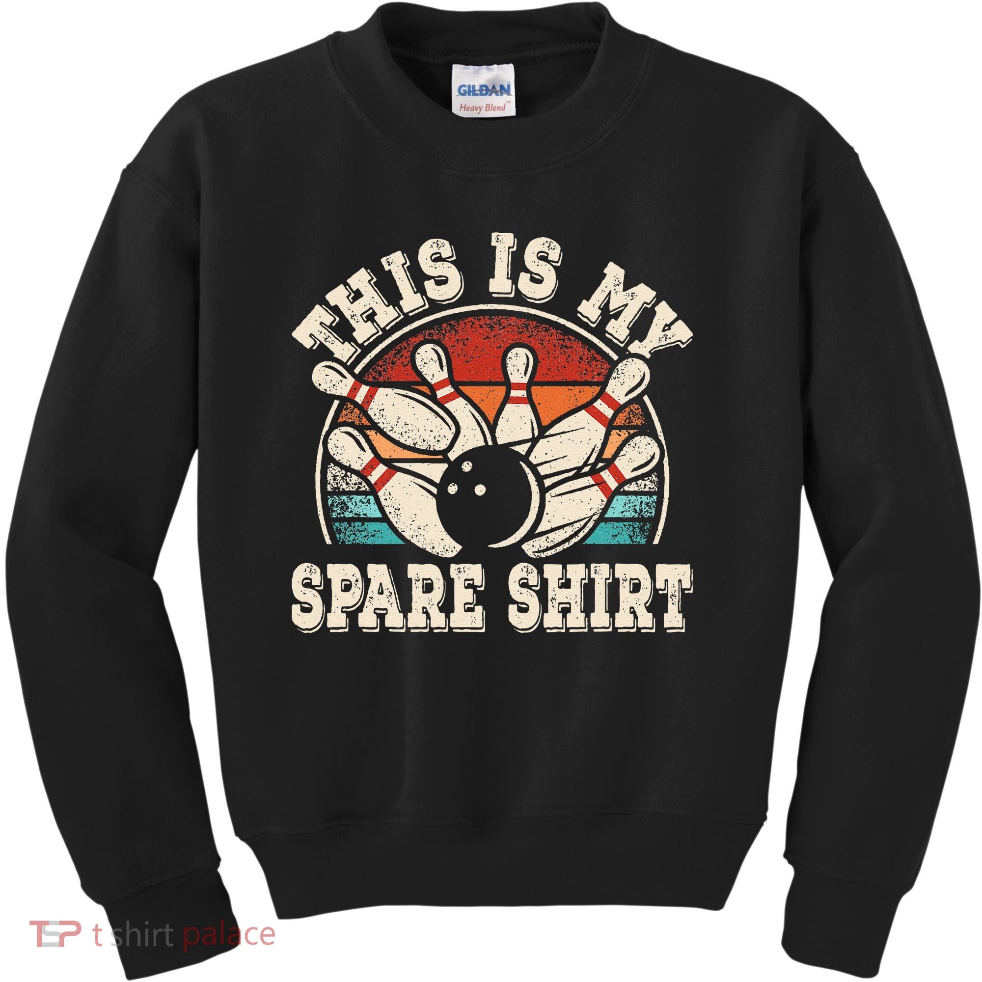 Funny Bowling Lover Bowler Retro This Is My Spare Kids Sweatshirt
