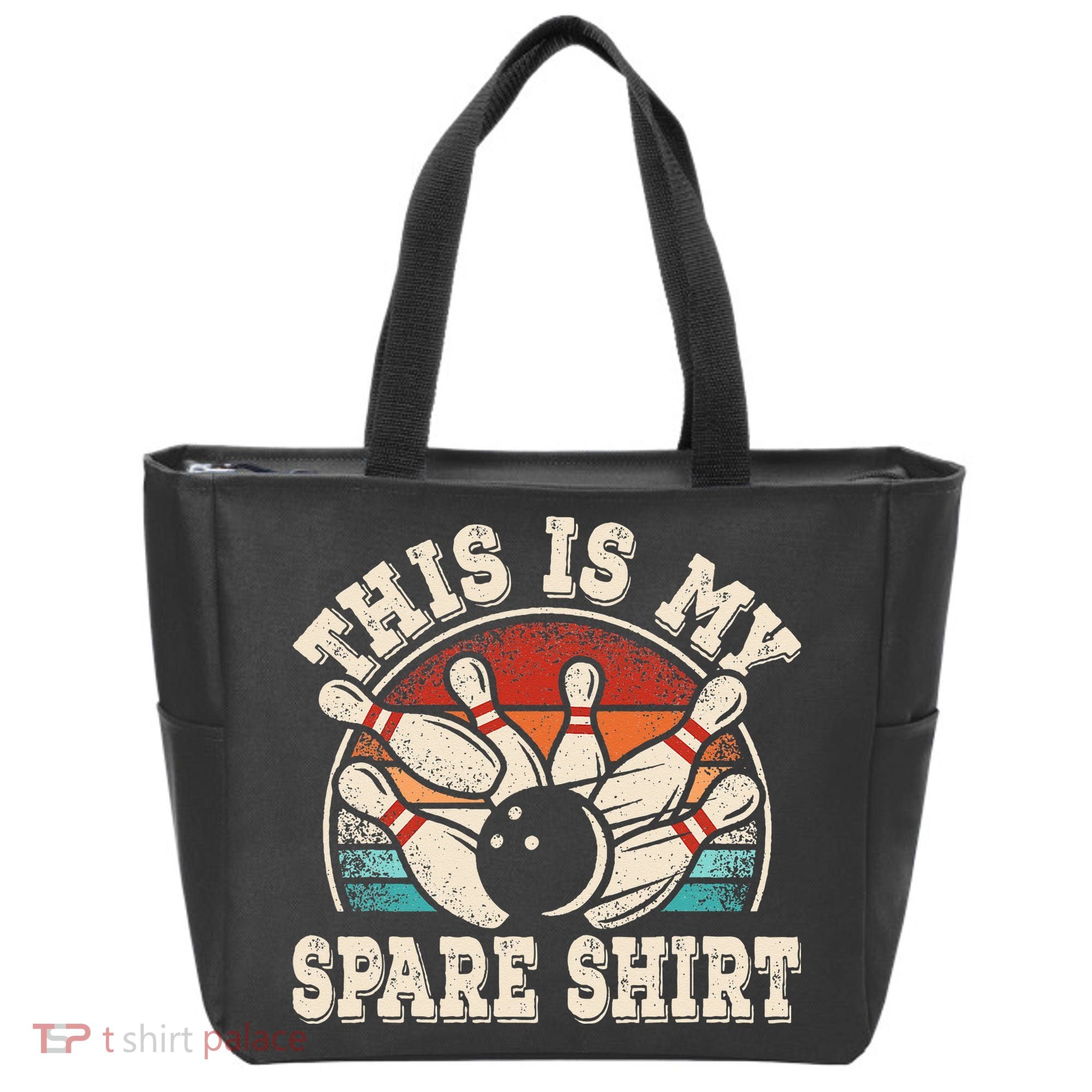 Funny Bowling Lover Bowler Retro This Is My Spare Tote Bag