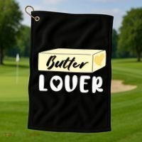 Funny Butter Lover Matching Group Golf Towel thumb 1