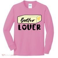 Funny Butter Lover Matching Group Kids Long Sleeve Shirt thumb 0