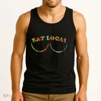 Funny Breastfeeding Meme Mom Eat Local Tank Top thumb 3