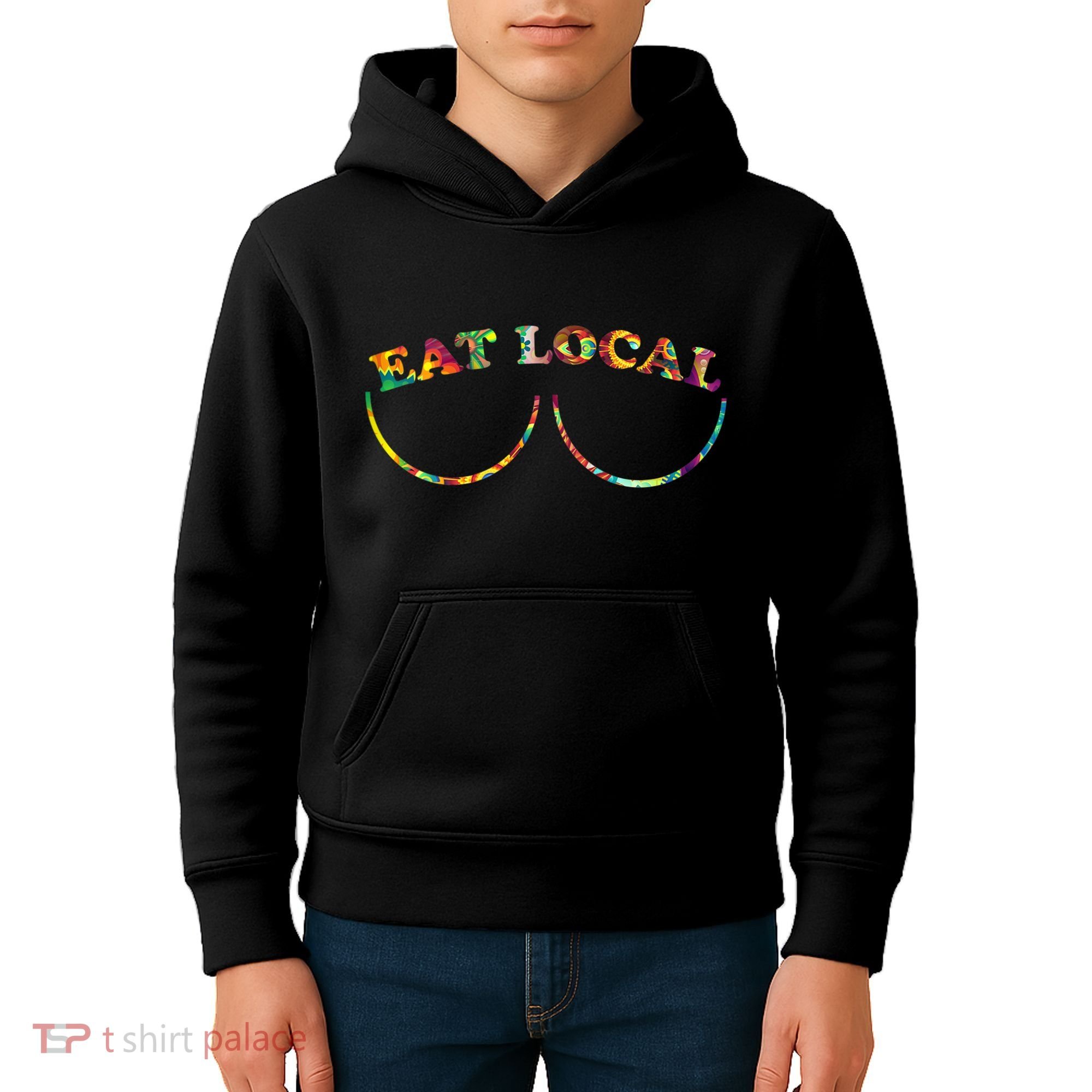 Funny Breastfeeding Meme Mom Eat Local Kids Hoodie