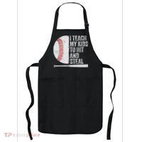 Funny Baseball Mom I Teach My To Hit And Steal Apron thumb 0