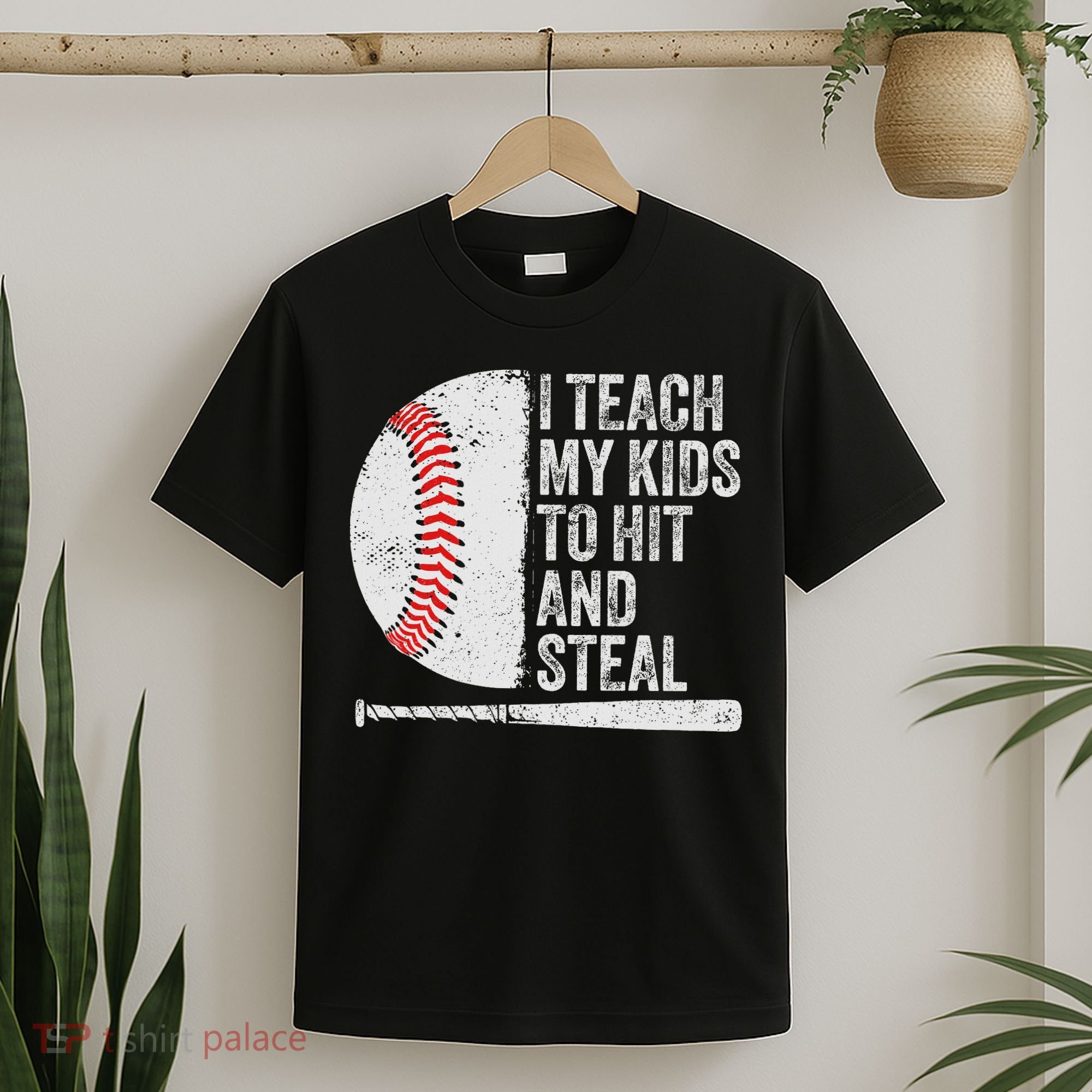 Funny Baseball Mom I Teach My To Hit And Steal T-Shirt