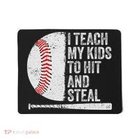 Funny Baseball Mom I Teach My To Hit And Steal Mousepad thumb 0