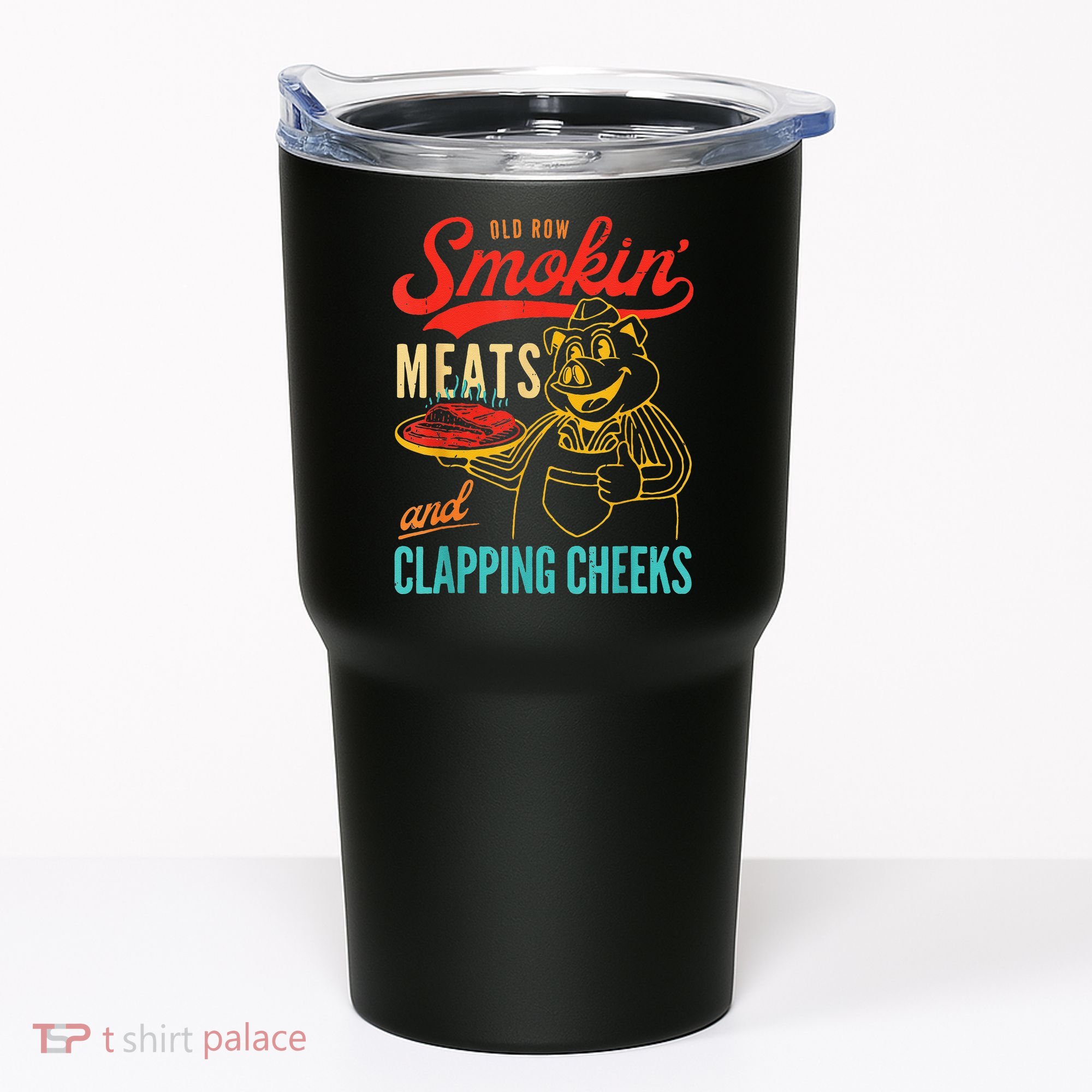 Funny Bbq Meat Groovy Smoking Meats And Clapping Cheeks Tumbler