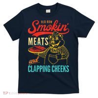Funny Bbq Meat Groovy Smoking Meats And Clapping Cheeks T-Shirt thumb 0