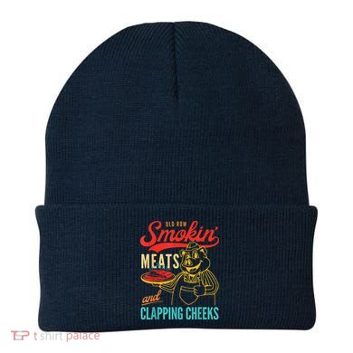 Funny Bbq Meat Groovy Smoking Meats And Clapping Cheeks Beanie