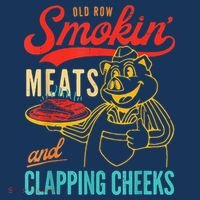 Funny Bbq Meat Groovy Smoking Meats And Clapping Cheeks Kids Sweatshirt thumb 2