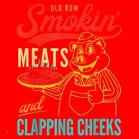 Funny Bbq Meat Groovy Smoking Meats And Clapping Cheeks Santa Hat thumb 1