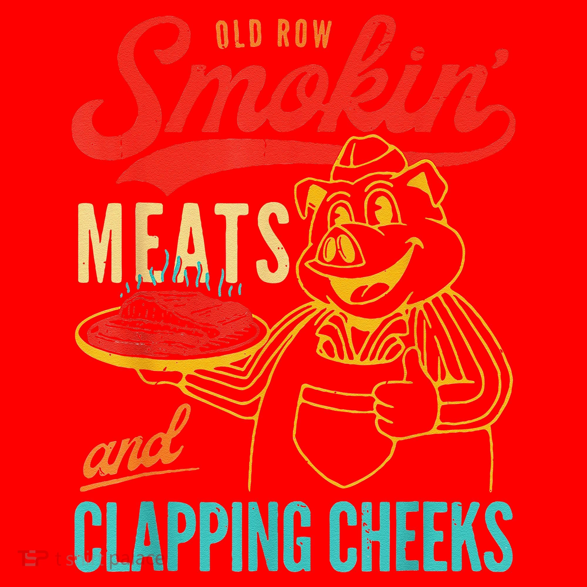 Funny Bbq Meat Groovy Smoking Meats And Clapping Cheeks Santa Hat