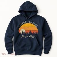 Funny Busy Mom Raising Boy Wildlife Novelty Gift Hoodie thumb 0