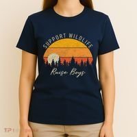 Funny Busy Mom Raising Boy Wildlife Novelty Gift T-Shirt thumb 4