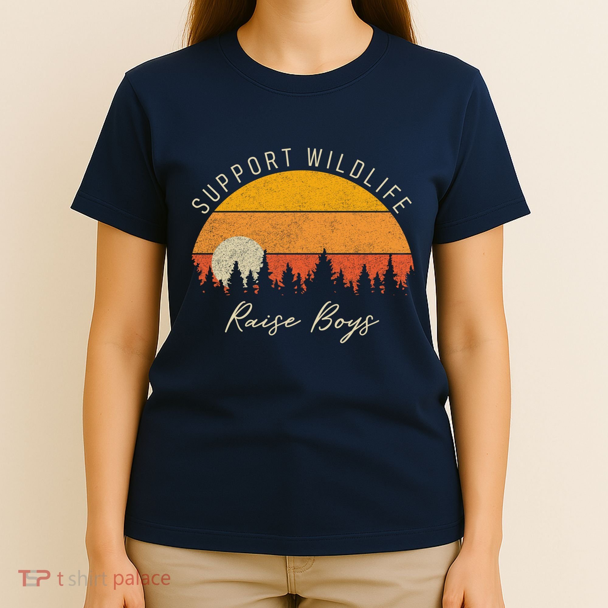 Funny Busy Mom Raising Boy Wildlife Novelty Gift T-Shirt