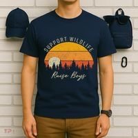 Funny Busy Mom Raising Boy Wildlife Novelty Gift T-Shirt thumb 6
