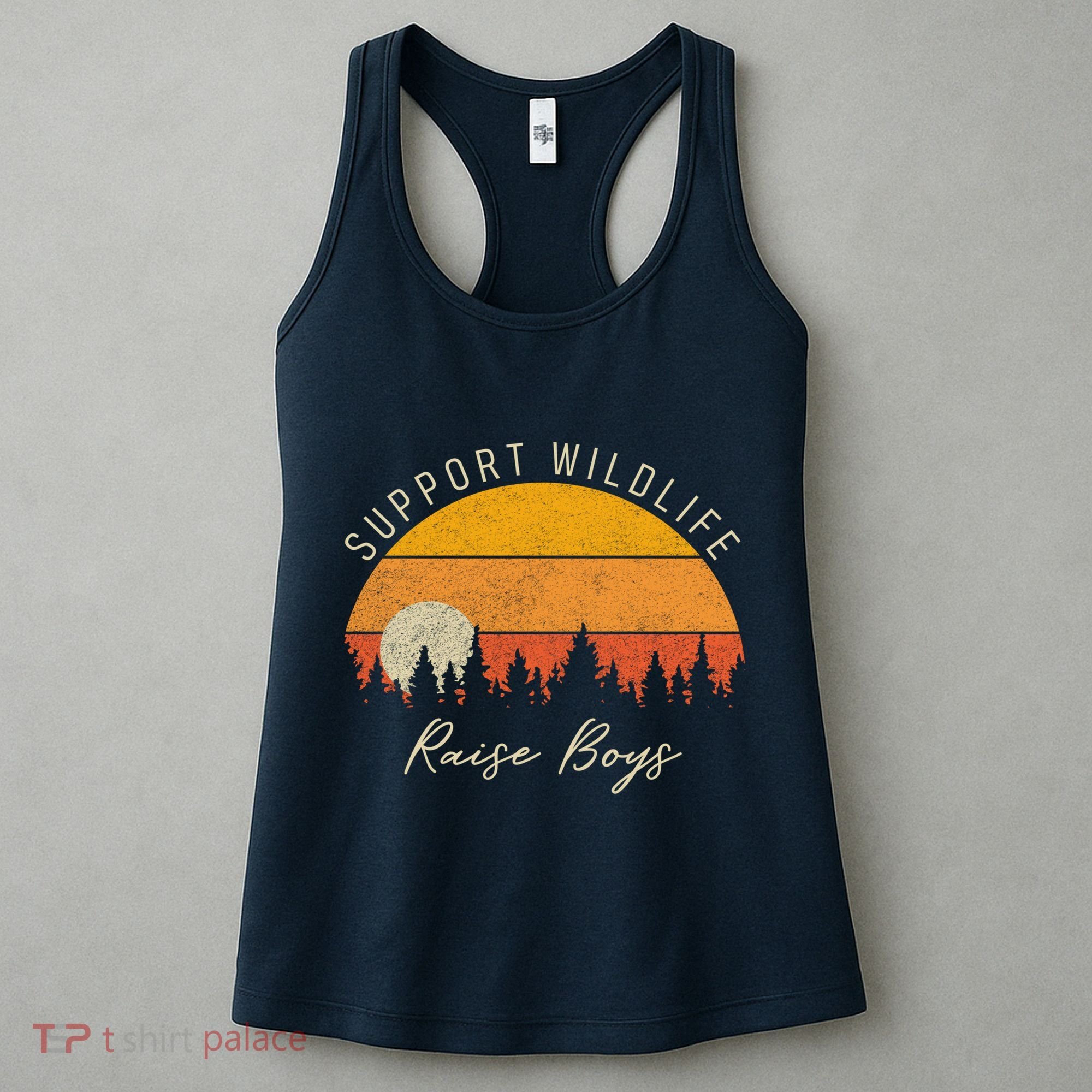 Funny Busy Mom Raising Boy Wildlife Novelty Gift Women's Tank Top