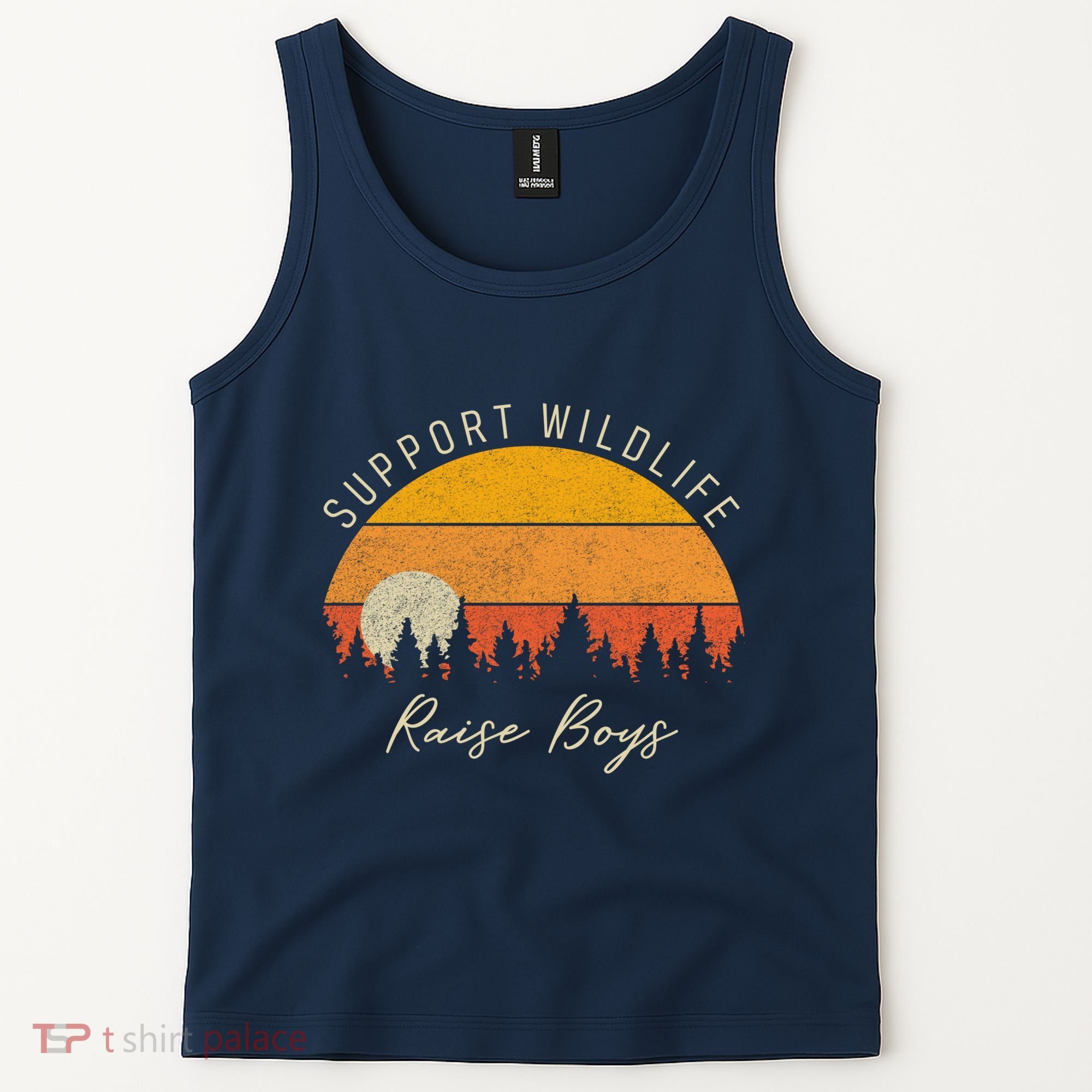 Funny Busy Mom Raising Boy Wildlife Novelty Gift Tank Top