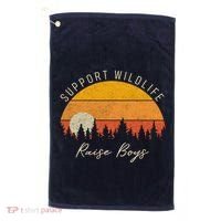 Funny Busy Mom Raising Boy Wildlife Novelty Gift Golf Towel thumb 0