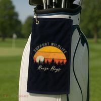 Funny Busy Mom Raising Boy Wildlife Novelty Gift Golf Towel thumb 2