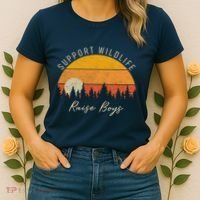 Funny Busy Mom Raising Boy Wildlife Novelty Gift Women's T-Shirt thumb 2
