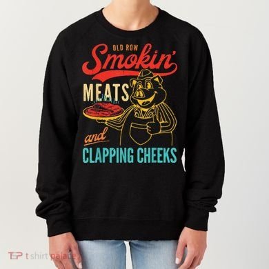 Funny Bbq Meat Groovy Smoking Fun Women's Sweatshirt