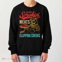 Funny Bbq Meat Groovy Smoking Fun Women's Sweatshirt thumb 0
